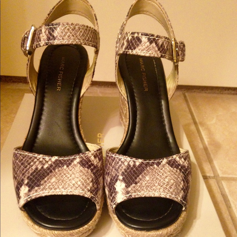 Marc Fisher Peep-toe Espadrille Wedges - Maiseey
